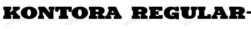 Kontora Regular字体转换